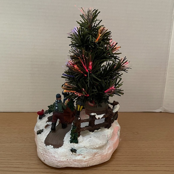 Winter Valley Christmas Holiday Scene Fiber Optic Playground Village *SEE VIDEO* - Picture 3 of 12